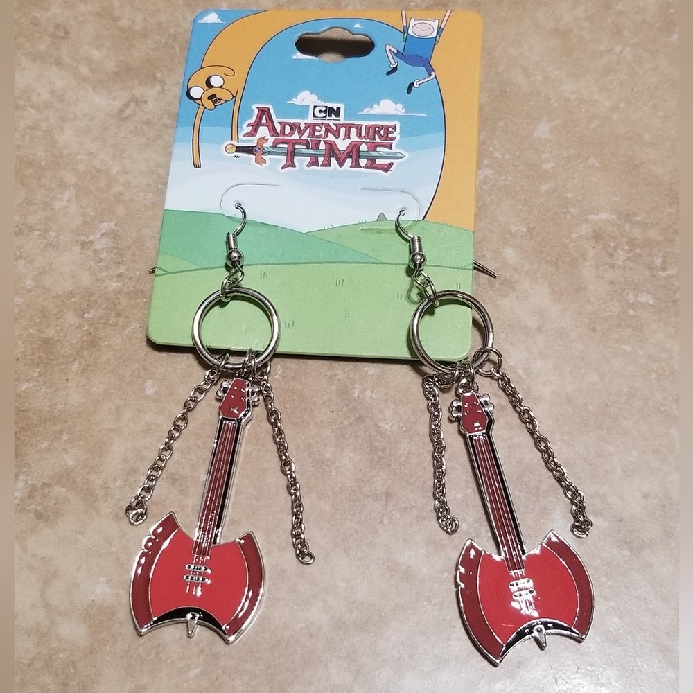 Bioworld Adventure  Time Marceline Guitar Earrings